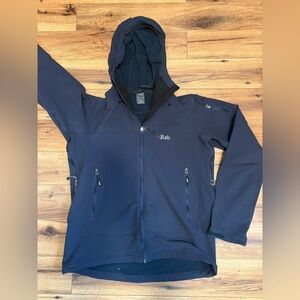 Rab Navy Softshell Hooded Jacket